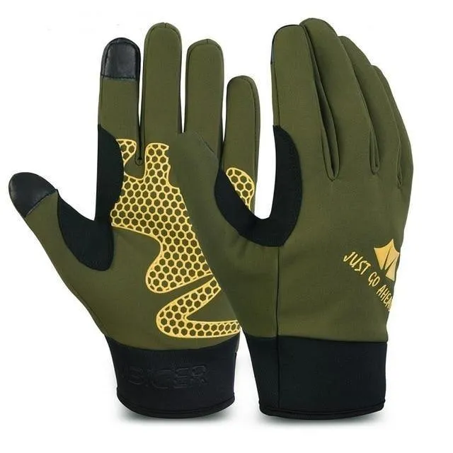 Winterhandschuhe für Herren und Damen, warm, winddicht, Outdoor-Handschuhe, dicke warme Fäustlinge, Touchscreen-Handschuhe, Unisex, Anti-Rutsch-Design