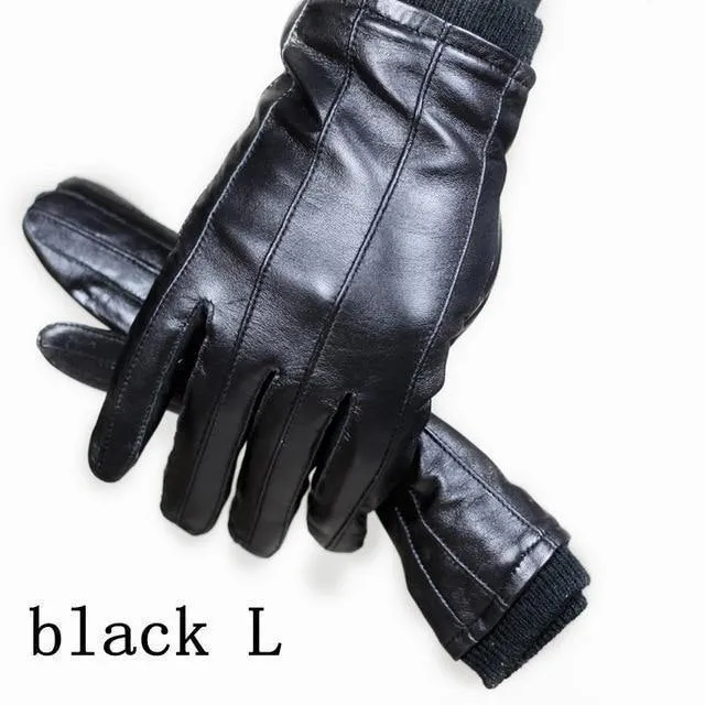 Winter Warme Handschuhe Echtes Schaffell Leder Handschuhe Männlichen Touchscreen Handschuhe Fäustlinge Winter Handschuhe Männlichen
