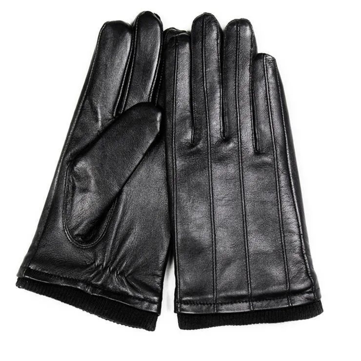 Winter Warme Handschuhe Echtes Schaffell Leder Handschuhe Männlichen Touchscreen Handschuhe Fäustlinge Winter Handschuhe Männlichen
