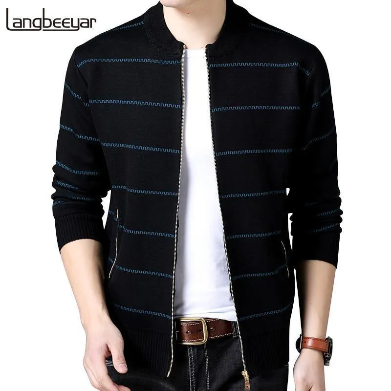 Jacke Männer Casual Stehkragen Herren Mantel Taschen Reißverschluss Kontrastfarbe Herren Jacken und Mäntel