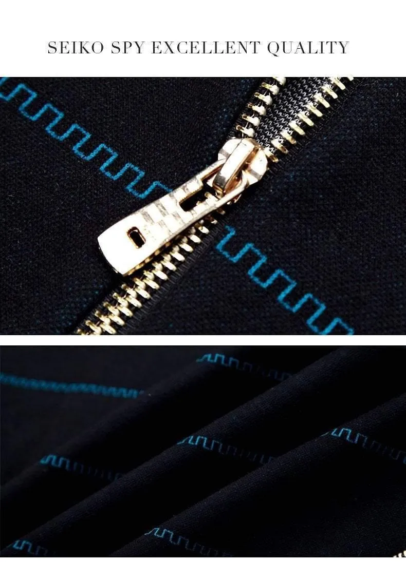 Jacke Männer Casual Stehkragen Herren Mantel Taschen Reißverschluss Kontrastfarbe Herren Jacken und Mäntel