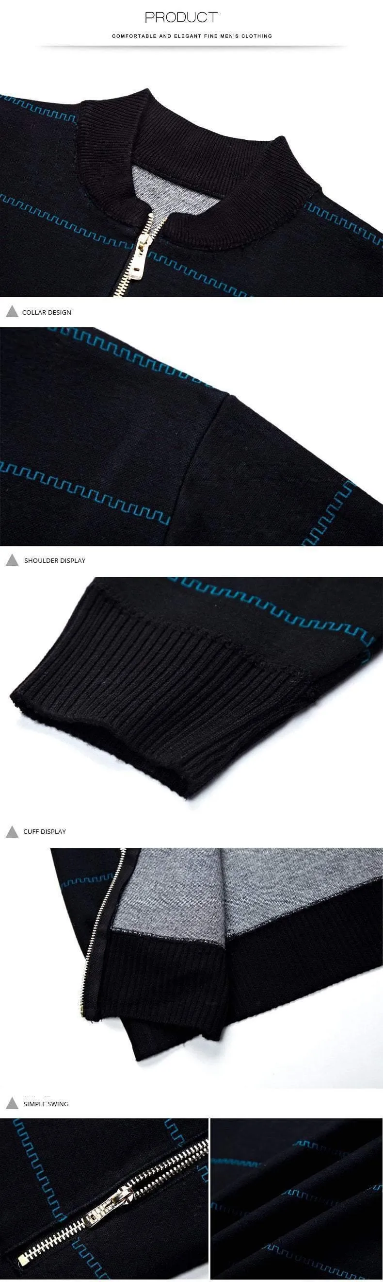 Jacke Männer Casual Stehkragen Herren Mantel Taschen Reißverschluss Kontrastfarbe Herren Jacken und Mäntel
