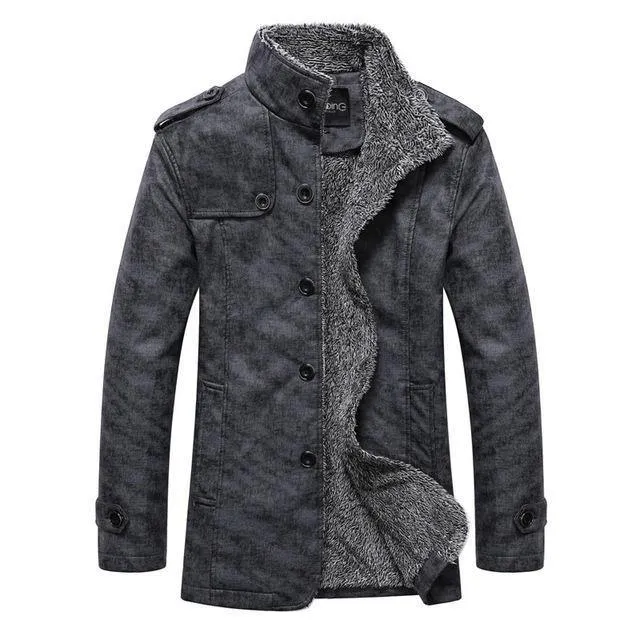 Samt Herren Langarm Jacken 3XL Grau Khaki Fashion Business Casual Herren Mäntel Schlank Elegant