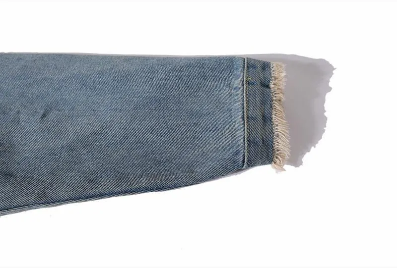 Hipster Männer Stickerei Denim Jacken Retro Streetwear Harajuku Ripped Slim fit Hip Hop