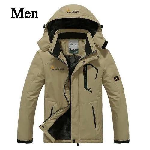 Herren Winterjacke Herren Wasserdicht Winddicht Parka Herren Schnee Abwehr Dicker Mantel Herren