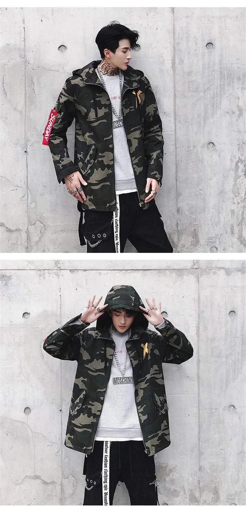 Patchwork Camouflage Männer Bomber Jacke Mantel Herbst Pilot Flug Biker Jacke Männer