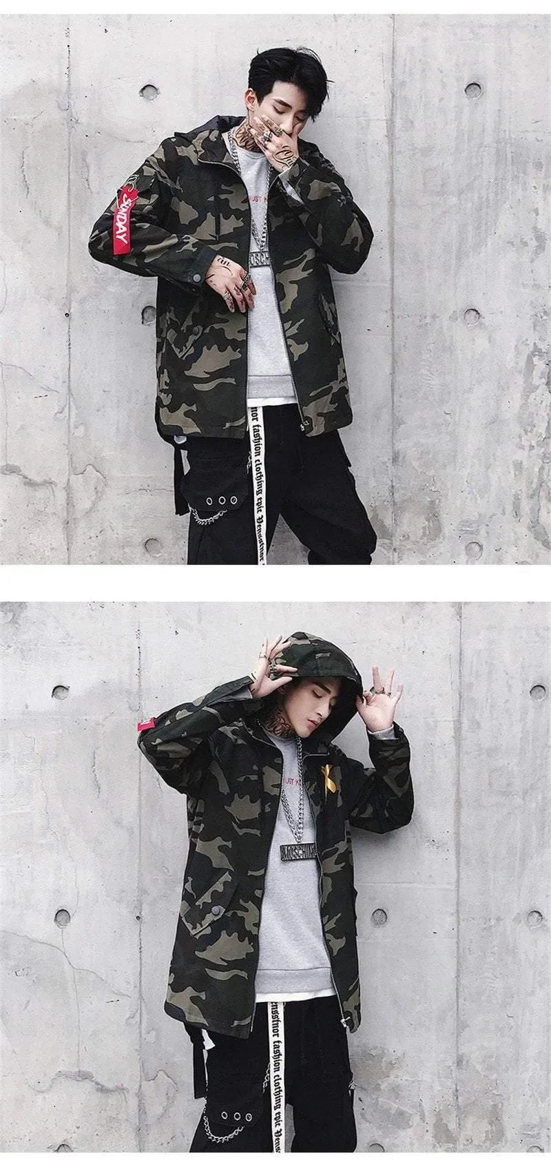 Patchwork Camouflage Männer Bomber Jacke Mantel Herbst Pilot Flug Biker Jacke Männer