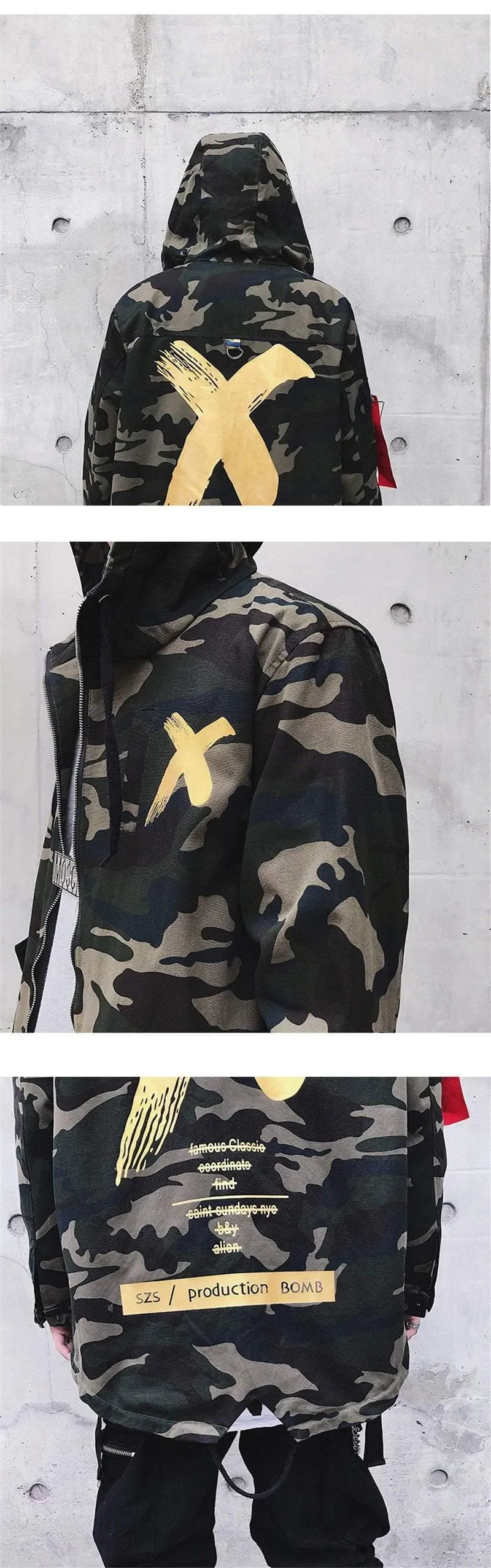 Patchwork Camouflage Männer Bomber Jacke Mantel Herbst Pilot Flug Biker Jacke Männer