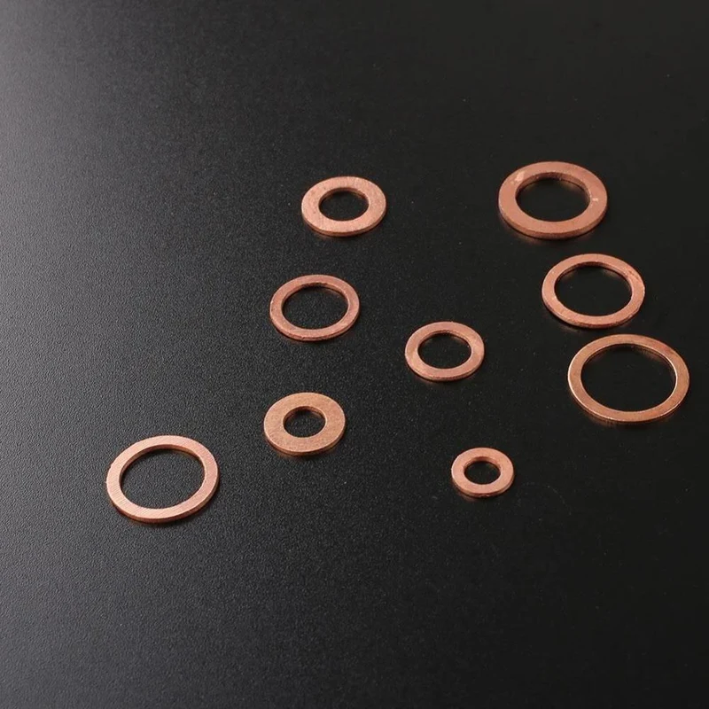 200 Teile/paket Auto Kupferscheibe Öldichtungsblatt Dichtung Verschiedene Garagenmotorscheibensatz Auto-Hardware-Reparatur M5 M6 M8 M10 M12 M14