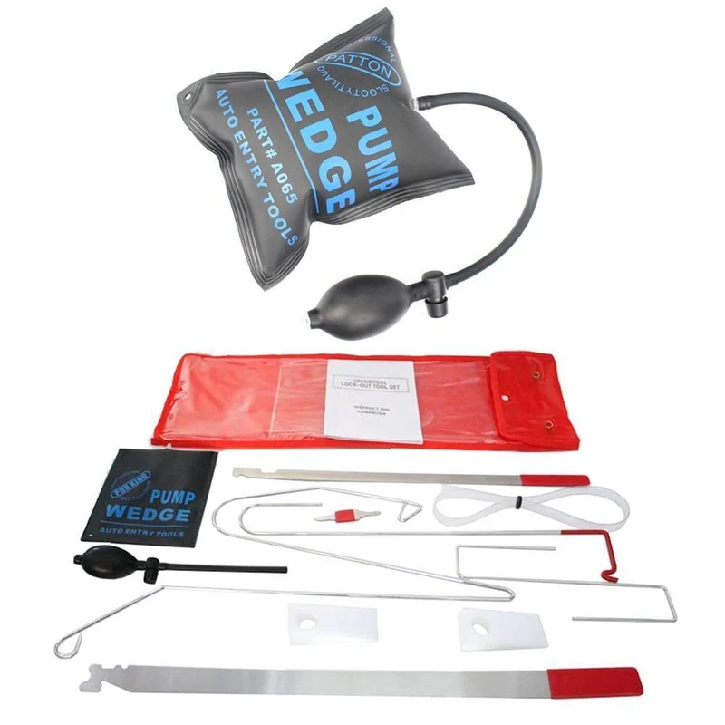 9-teiliges Auto-Reparatur-Hilfs-Wartungswerkzeug, Tür-Expander, Autotür-Wartungs-Sets (9 Tür-Werkzeuge und 1 Airbag)