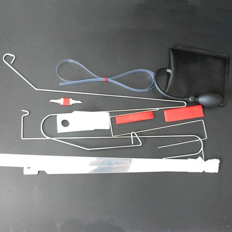9-teiliges Auto-Reparatur-Hilfs-Wartungswerkzeug, Tür-Expander, Autotür-Wartungs-Sets (9 Tür-Werkzeuge und 1 Airbag)
