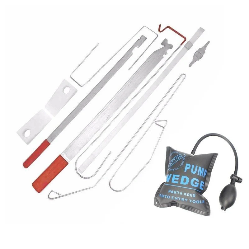 9-teiliges Auto-Reparatur-Hilfs-Wartungswerkzeug, Tür-Expander, Autotür-Wartungs-Sets (9 Tür-Werkzeuge und 1 Airbag)