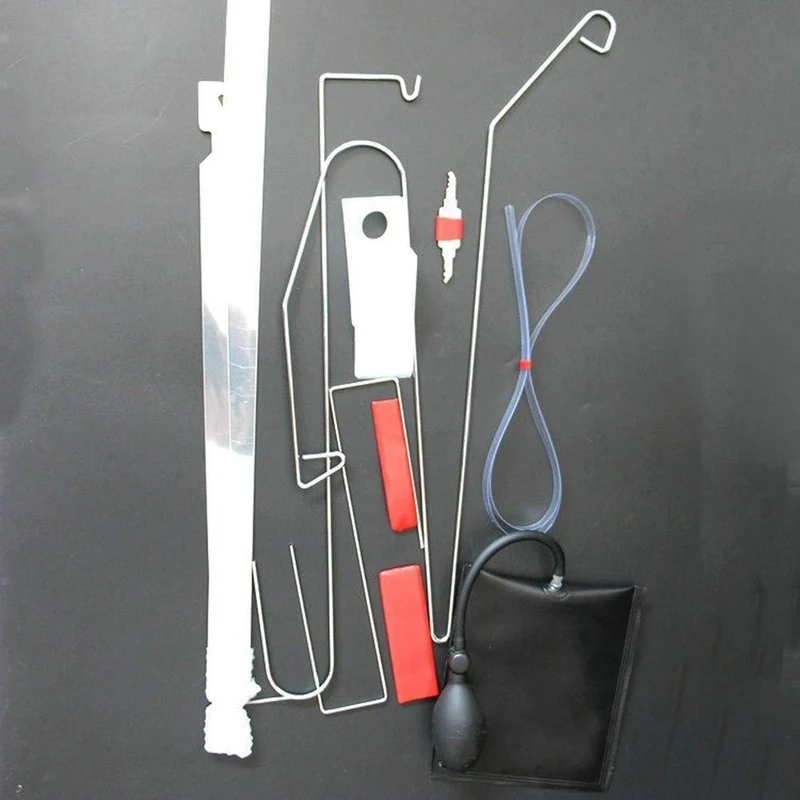 9-teiliges Auto-Reparatur-Hilfs-Wartungswerkzeug, Tür-Expander, Autotür-Wartungs-Sets (9 Tür-Werkzeuge und 1 Airbag)
