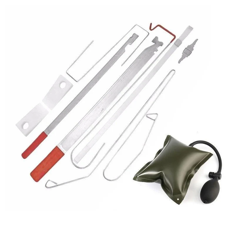 9-teiliges Auto-Reparatur-Hilfs-Wartungswerkzeug, Tür-Expander, Autotür-Wartungs-Sets (9 Tür-Werkzeuge und 1 Airbag)