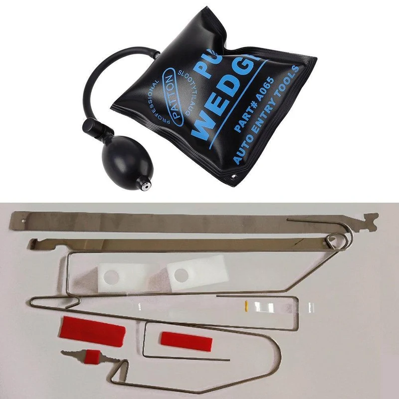 9-teiliges Auto-Reparatur-Hilfs-Wartungswerkzeug, Tür-Expander, Autotür-Wartungs-Sets (9 Tür-Werkzeuge und 1 Airbag)