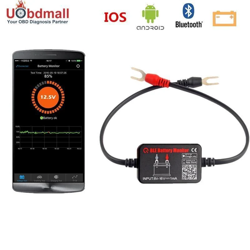 BM2 Auto Bluetooth Tester Batterie Auto 12v Ladegerät Automatische Ankurbeln Test für Android OBD2 IOS Analysator Diagnose Auto Werkzeug