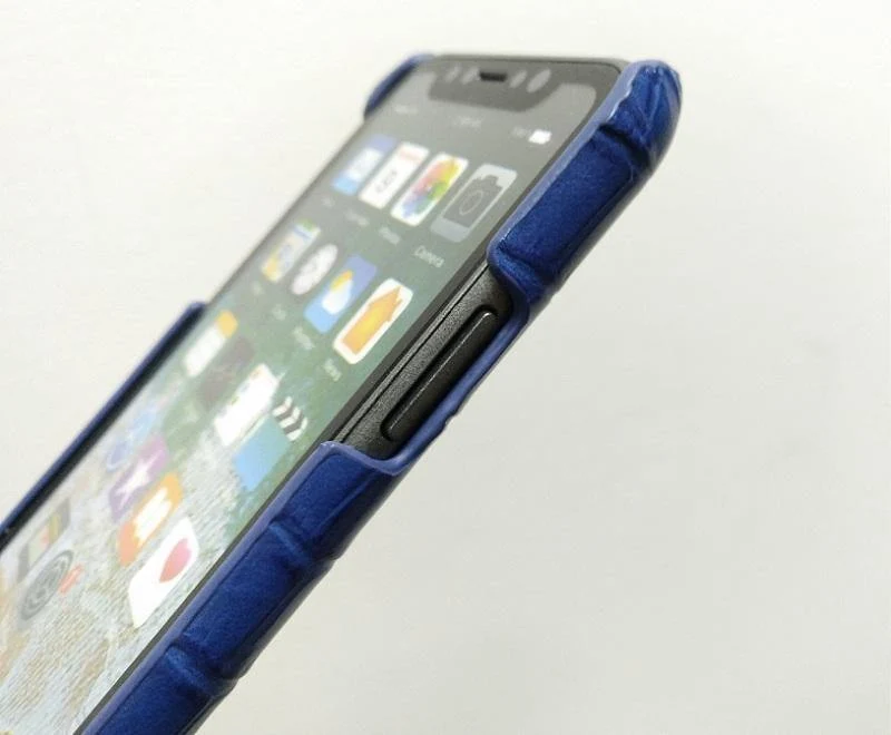 Leder Handschlaufe Halter Hülle für iPhone X XS Max Handy Luxus Krokodil Dünn Slim Hard Cover Solque
