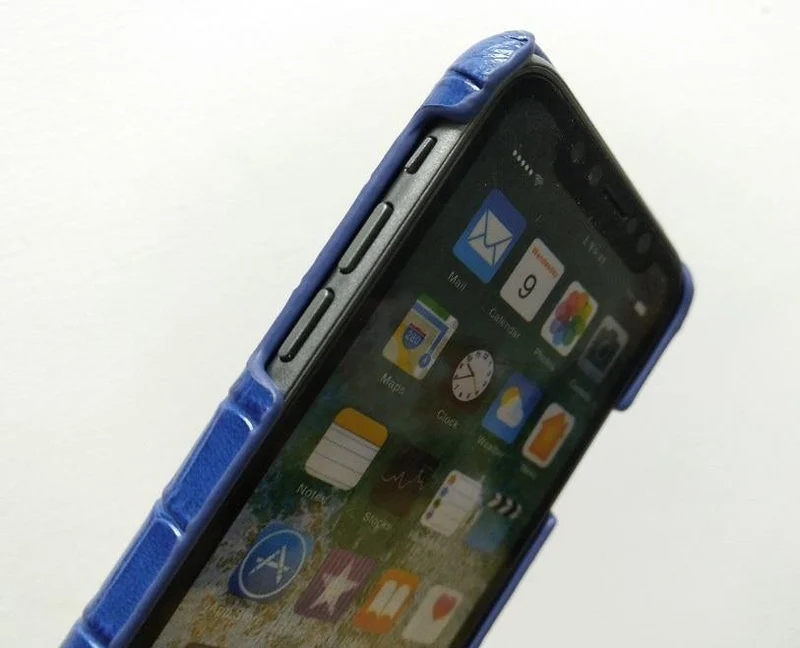 Leder Handschlaufe Halter Hülle für iPhone X XS Max Handy Luxus Krokodil Dünn Slim Hard Cover Solque