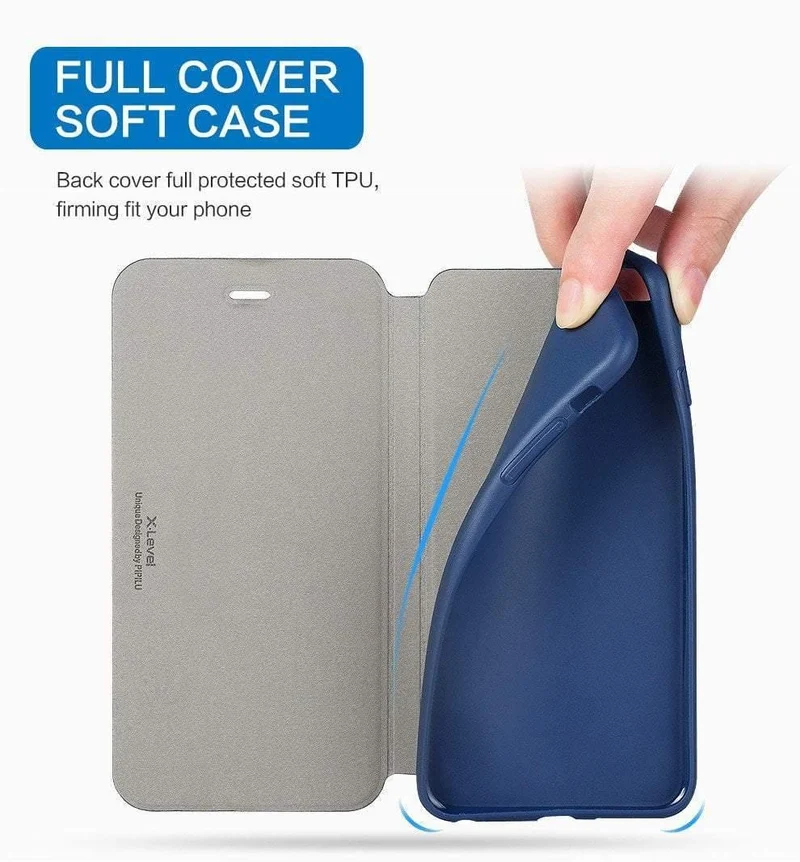 Leder Flip Handyhülle für iPhone 6 Hülle iPhone 8 7 Plus Ständer Halter Schutzhülle für iPhone X XS Max XR