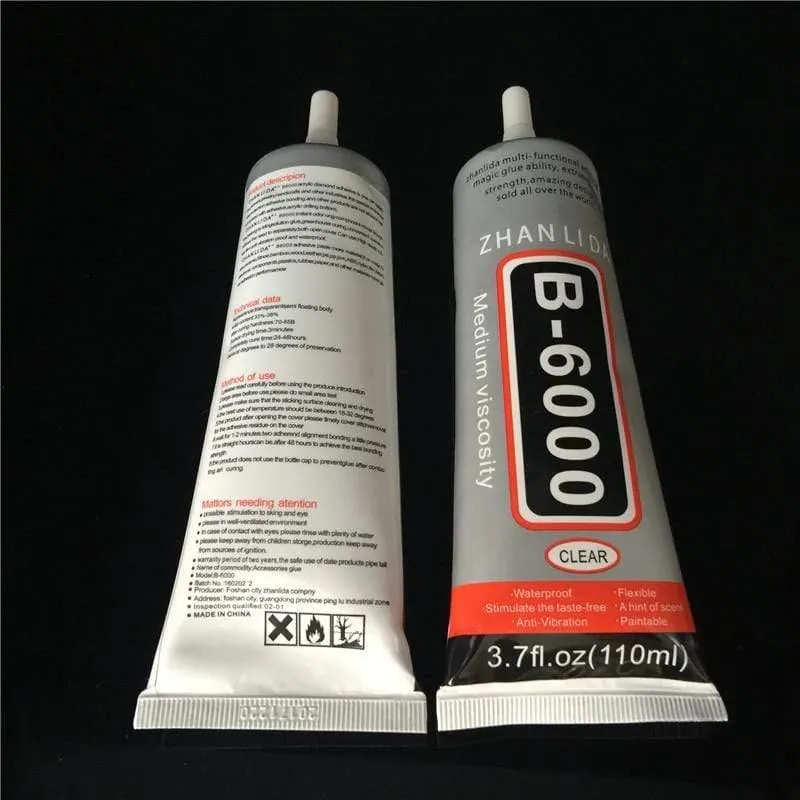 1 Pcs B-6000 Kleber 110ml Mehrzweck B6000 Klebstoff Strass Kristall Schmuck Handwerk Diy Touchscreen Handy Reparatur Glas