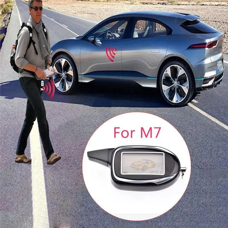 Russische Version 2-Weg LCD-Fernbedienung Schlüsselanhänger Tamarack Für Zweiwegautowarnungssystem Scher khan M7 Scher-Khan Magicar7