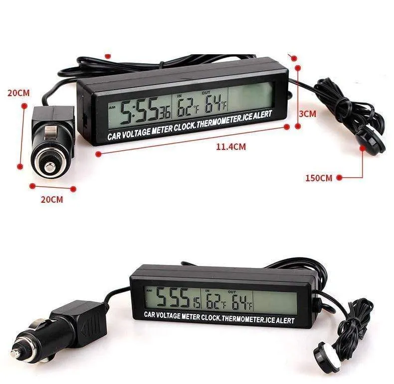 Auto Zubehör LED Auto elektronische Uhr Temperatur Wecker Digitaluhr Automodellierung Für das Auto