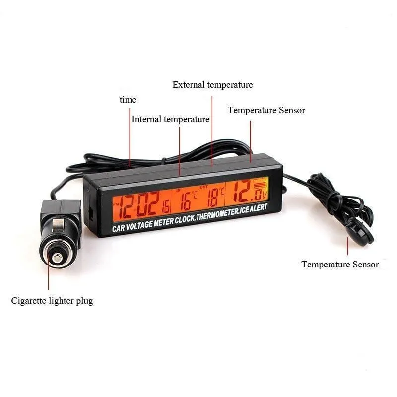 Auto Zubehör LED Auto elektronische Uhr Temperatur Wecker Digitaluhr Automodellierung Für das Auto