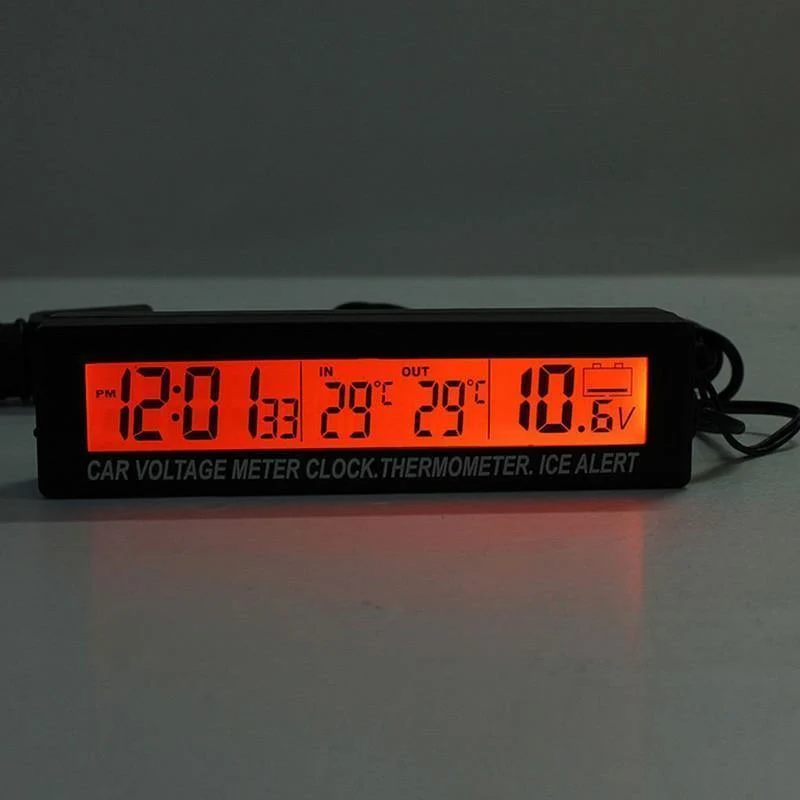 Auto Zubehör LED Auto elektronische Uhr Temperatur Wecker Digitaluhr Automodellierung Für das Auto