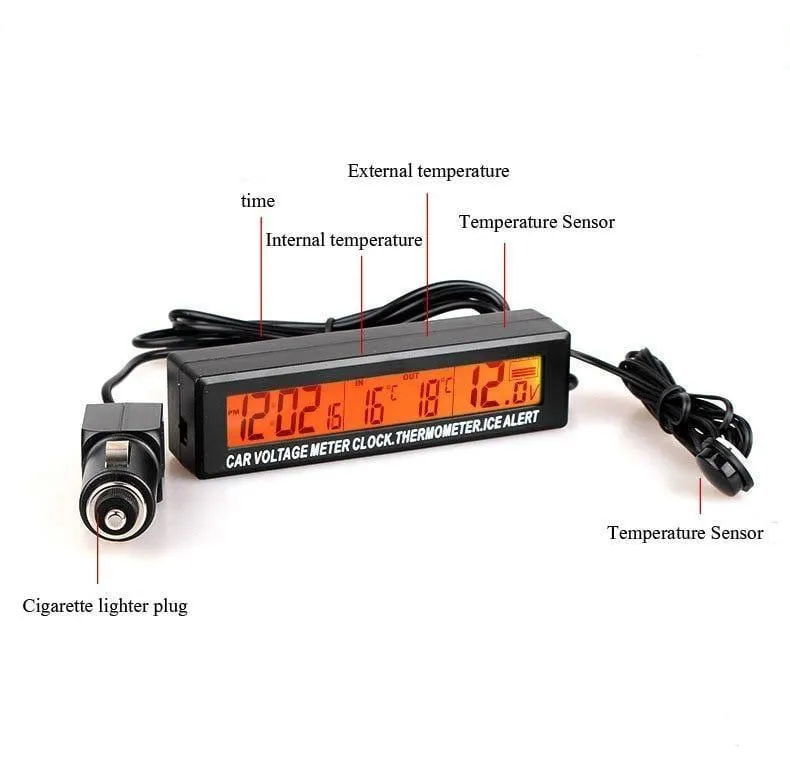 Auto Zubehör LED Auto elektronische Uhr Temperatur Wecker Digitaluhr Automodellierung Für das Auto