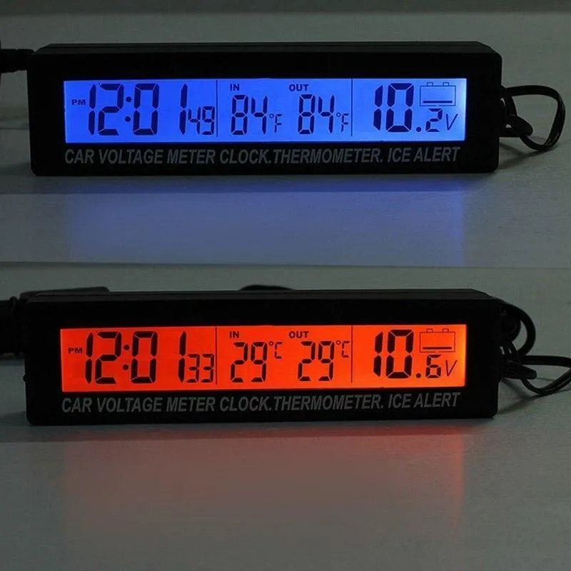 Auto Zubehör LED Auto elektronische Uhr Temperatur Wecker Digitaluhr Automodellierung Für das Auto