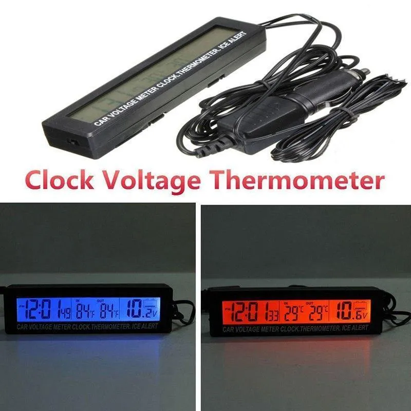 Auto Zubehör LED Auto elektronische Uhr Temperatur Wecker Digitaluhr Automodellierung Für das Auto