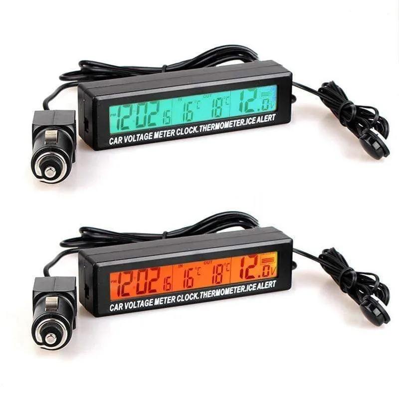 Auto Zubehör LED Auto elektronische Uhr Temperatur Wecker Digitaluhr Automodellierung Für das Auto