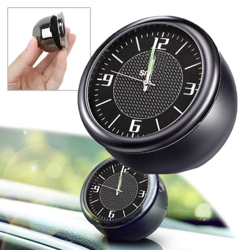 1pc Quarzuhr Einfaches und einzigartiges Design Autoinnenverzierung Leuchtende elektronische Digitaluhr Dekorativ für die meisten Autos