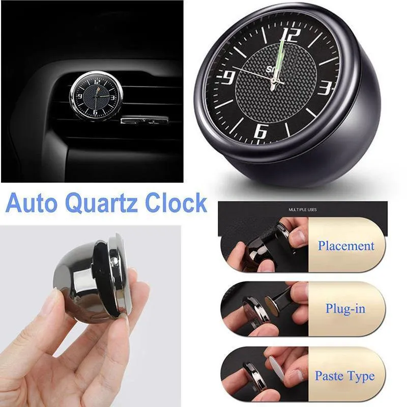 1pc Quarzuhr Einfaches und einzigartiges Design Autoinnenverzierung Leuchtende elektronische Digitaluhr Dekorativ für die meisten Autos