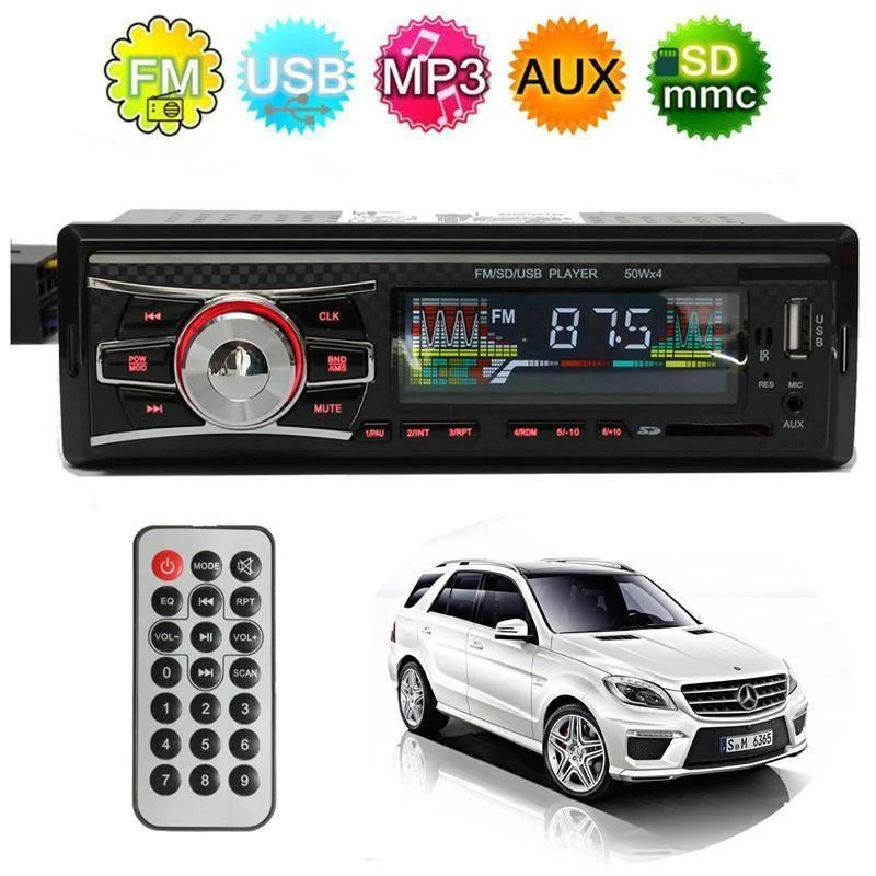 Auto Elektronik 12V Autoradio Audio Player 1 DIN Autoradio Kits Stereo FM Tuner AUX USB MP3 Player SD