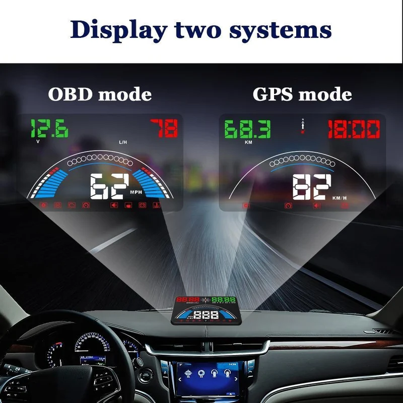S7 Auto Geschwindigkeit Projektor Auto Elektronik Digital Tacho Zubehör Windschutzscheibe Projektor OBD2 Head Up Display OBD 2 HUD
