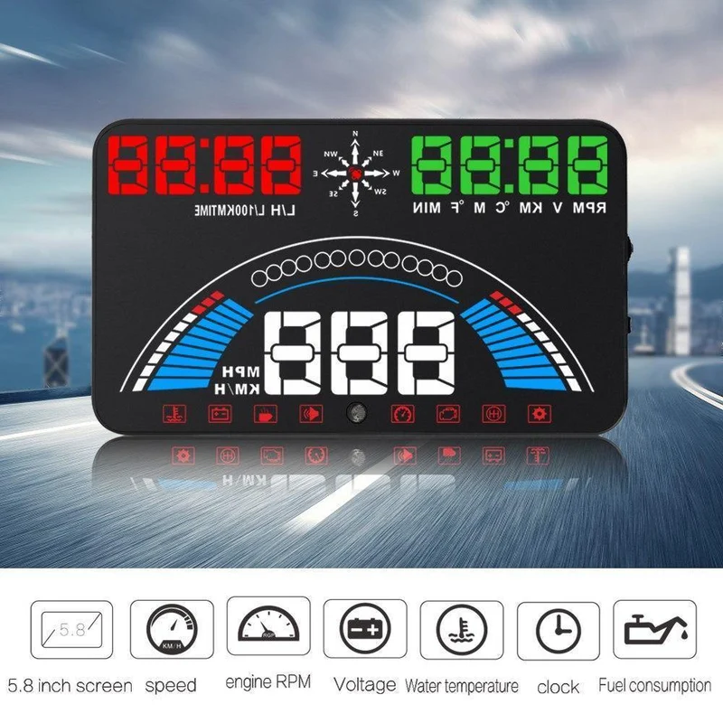 S7 Auto Geschwindigkeit Projektor Auto Elektronik Digital Tacho Zubehör Windschutzscheibe Projektor OBD2 Head Up Display OBD 2 HUD