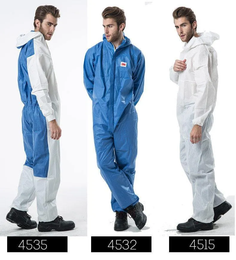 3M Männer Frauen Antistatischer Einwegoverall mit Kapuze Reinraumkleidung Staubdichte Arbeitskleidung Lackfabrikuniformen Overalls