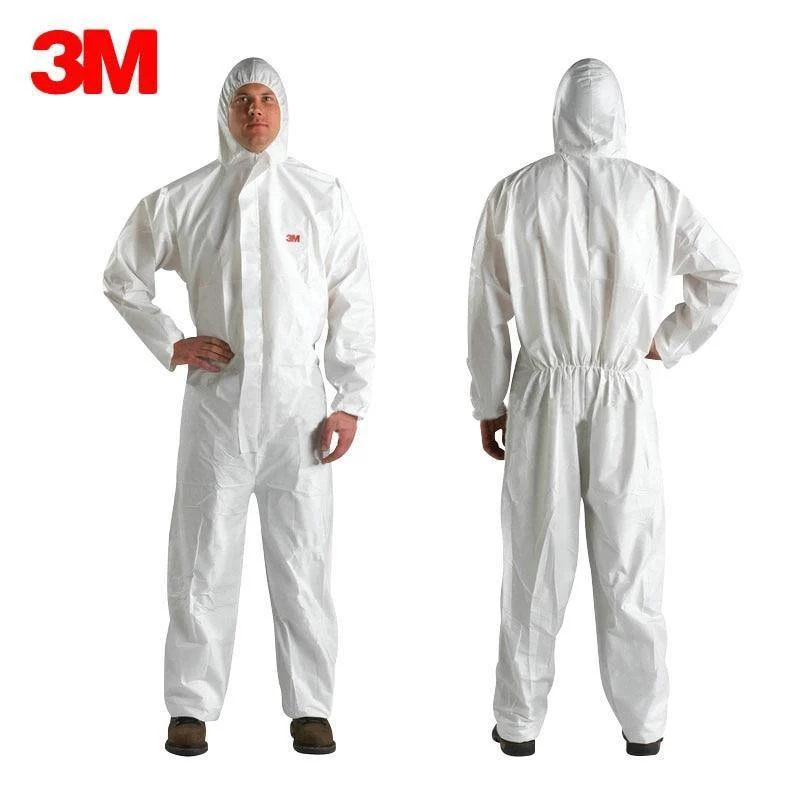 3M 4510-Sicherheitskleidung Einweg-Schutzanzug mit Kapuze Staubdicht Anti-Partikel / Eingeschränktes Spritzen von flüssigen Chemikalien