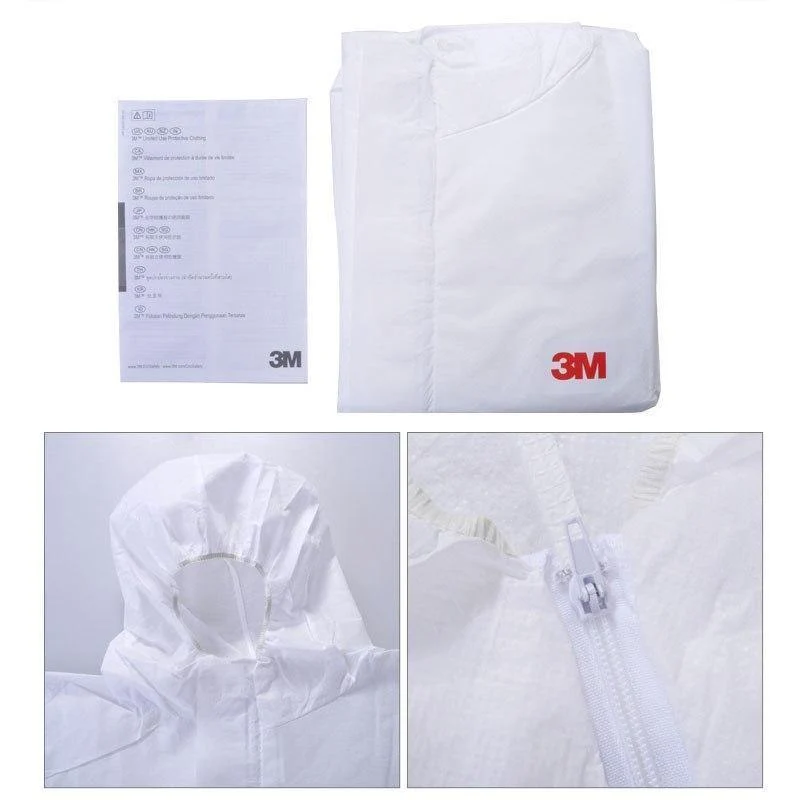 3M 4510-Sicherheitskleidung Einweg-Schutzanzug mit Kapuze Staubdicht Anti-Partikel / Eingeschränktes Spritzen von flüssigen Chemikalien
