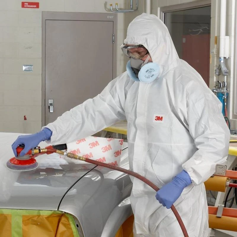 3M 4510-Sicherheitskleidung Einweg-Schutzanzug mit Kapuze Staubdicht Anti-Partikel / Eingeschränktes Spritzen von flüssigen Chemikalien