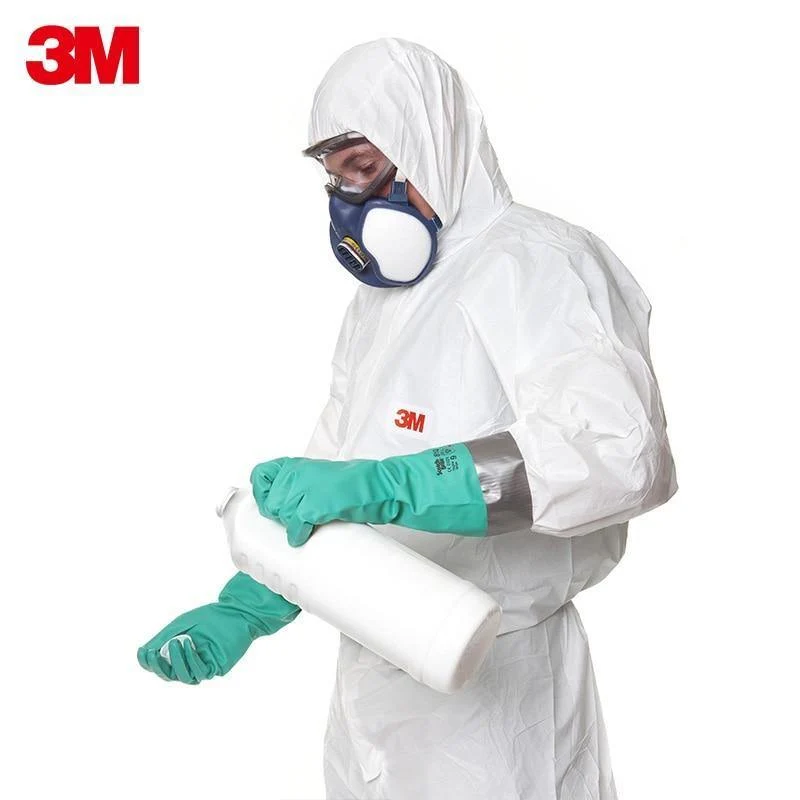 3M 4515 Sicherheitskleidung Einweg-Schutzanzüge Weiß Mit Kapuze Feinstaub Flüssigkeit für Pestizide / Spray LT056