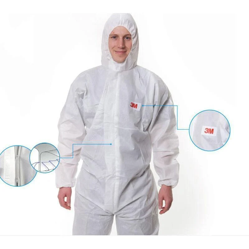 3M 4515 Sicherheitskleidung Einweg-Schutzanzüge Weiß Mit Kapuze Feinstaub Flüssigkeit für Pestizide / Spray LT056