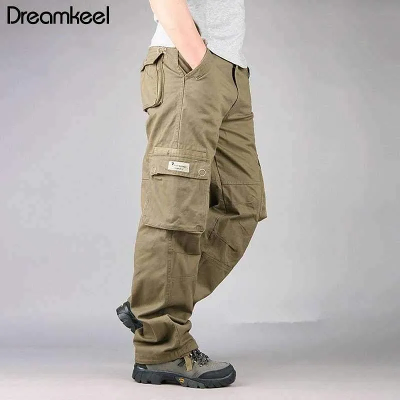 Tactical Military Fatigues Cargohose Herren Herren Baumwolle Lose Military Hose Hose Plus Size 40 Hellgrün