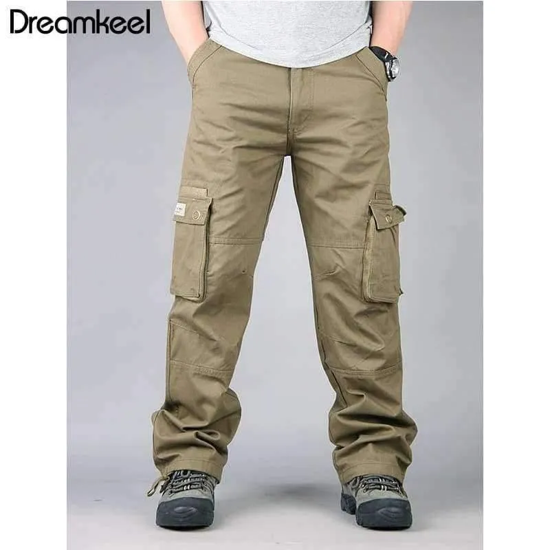 Tactical Military Fatigues Cargohose Herren Herren Baumwolle Lose Military Hose Hose Plus Size 40 Hellgrün