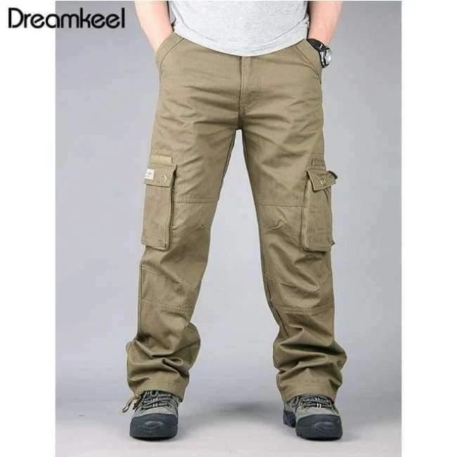 Tactical Military Fatigues Cargohose Herren Herren Baumwolle Lose Military Hose Hose Plus Size 40 Hellgrün