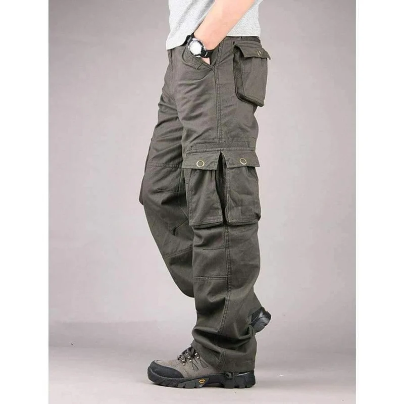 Tactical Military Fatigues Cargohose Herren Herren Baumwolle Lose Military Hose Hose Plus Size 40 Hellgrün