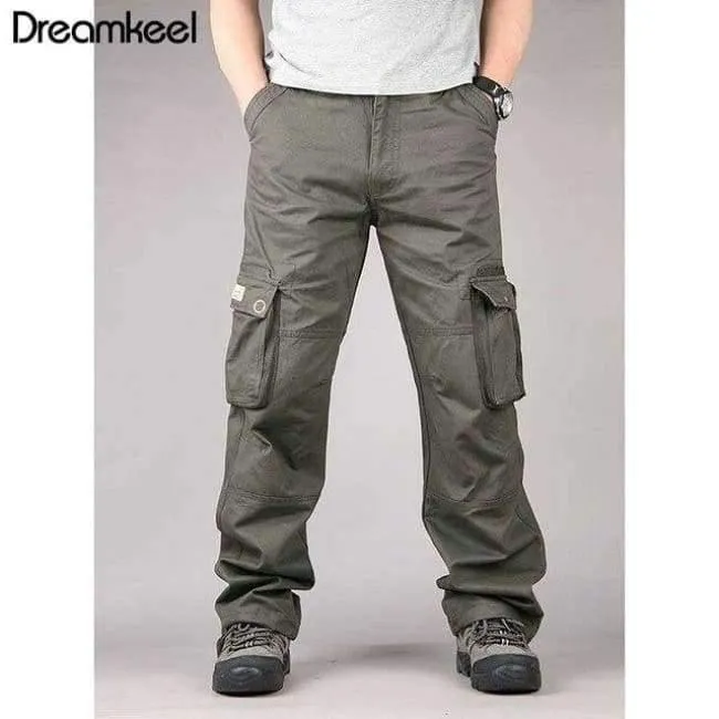 Tactical Military Fatigues Cargohose Herren Herren Baumwolle Lose Military Hose Hose Plus Size 40 Hellgrün