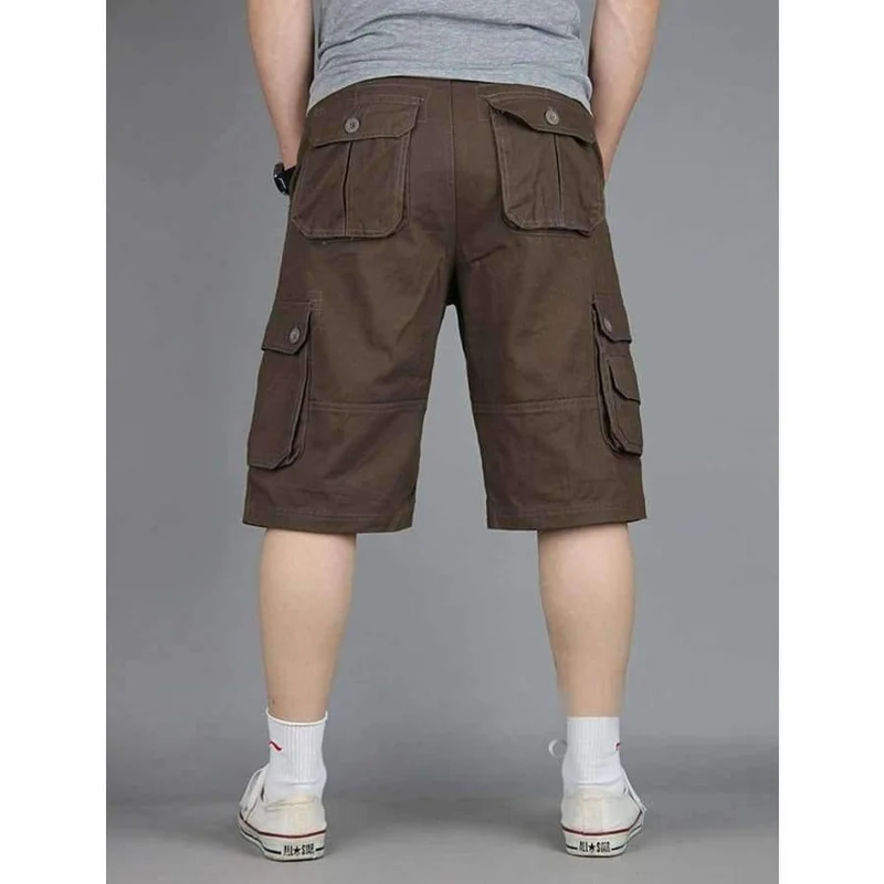 Men Boutique Casual Shorts Fashion Style Lässige feste Baumwolle Streetwear Männliche Taschen Shorts Plus Size