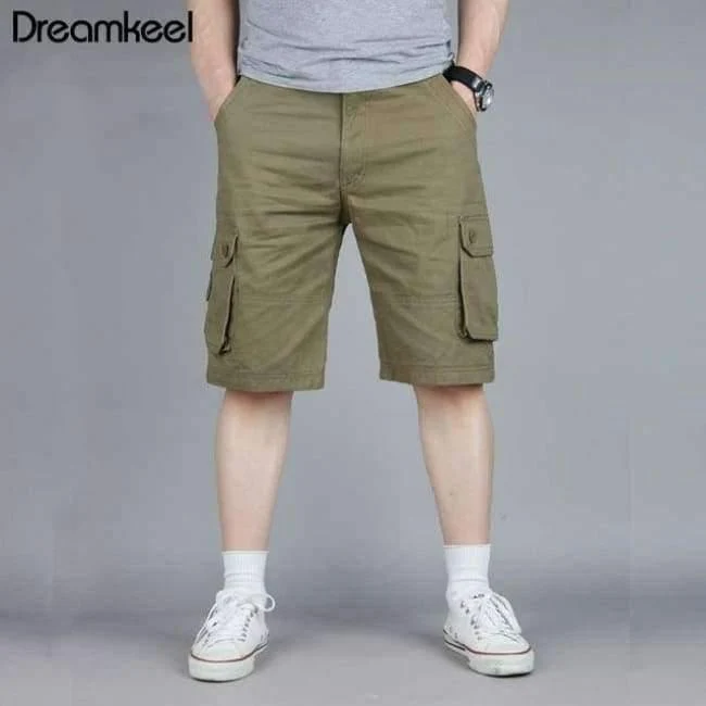 Men Boutique Casual Shorts Fashion Style Lässige feste Baumwolle Streetwear Männliche Taschen Shorts Plus Size
